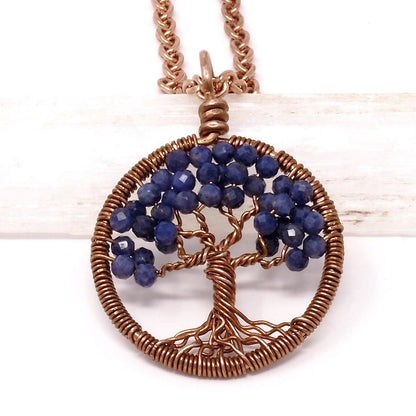 Sapphire Tree of Life Pendant