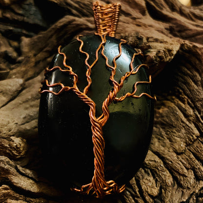 NightRoot ~ Black Tourmaline Tree of Life Talisman