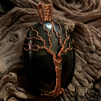 NightRoot ~ Black Tourmaline Tree of Life Talisman