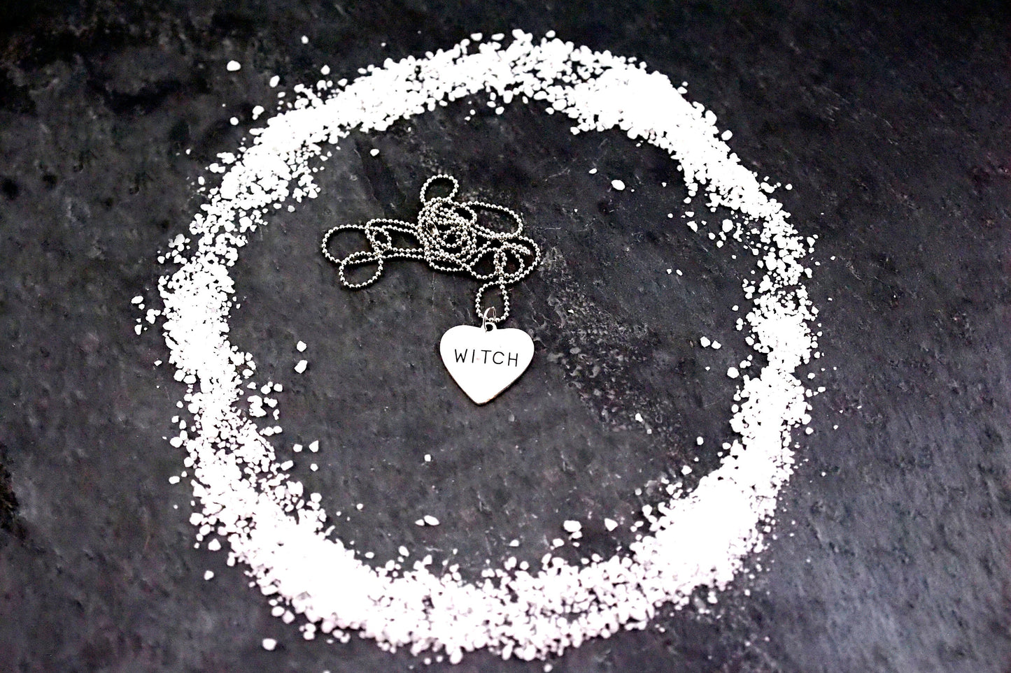 Witch Heart Charm Amulet Pendant
