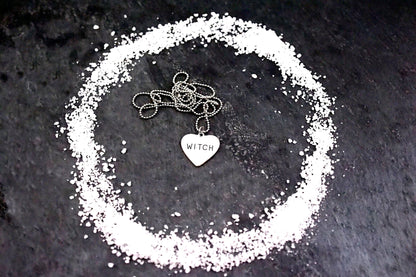 Witch Heart Charm Amulet Pendant