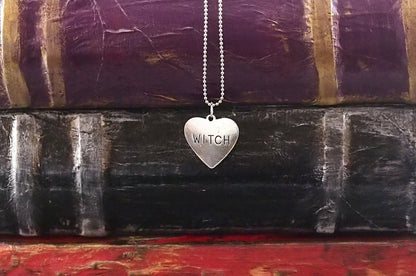 Witch Heart Charm Amulet Pendant