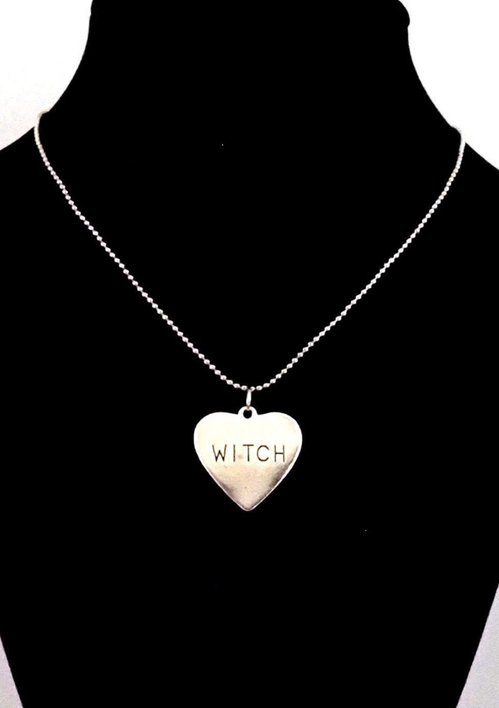 Witch Heart Charm Amulet Pendant