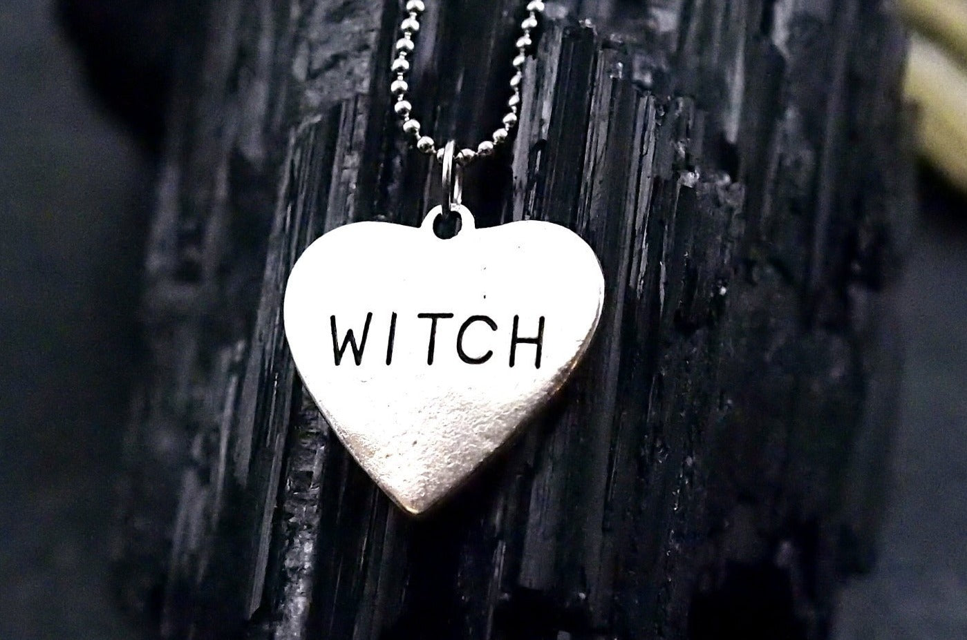 Witch Heart Charm Amulet Pendant
