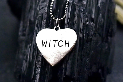 Witch Heart Charm Amulet Pendant