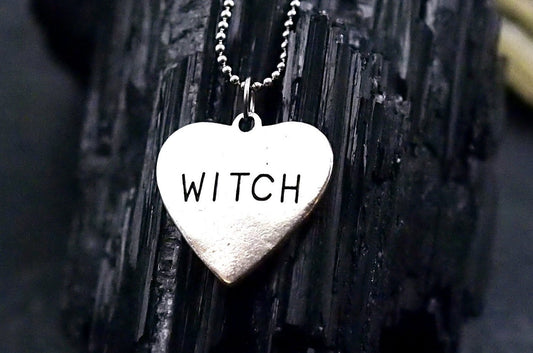 Witch Heart Charm Amulet Pendant