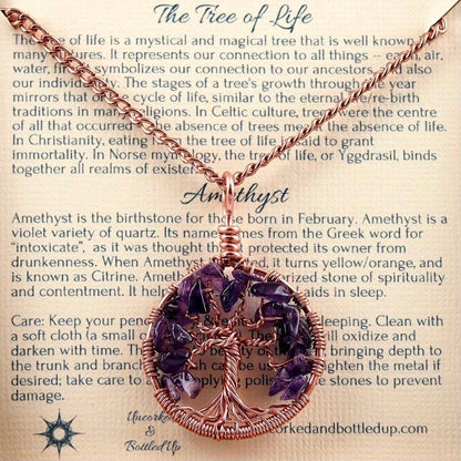 Amethyst Tree of Life Pendant